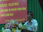 Khai giảng lớp bồi dưỡng lý luận chính trị cho đối tượng  phát triển Đảng khóa II/2018