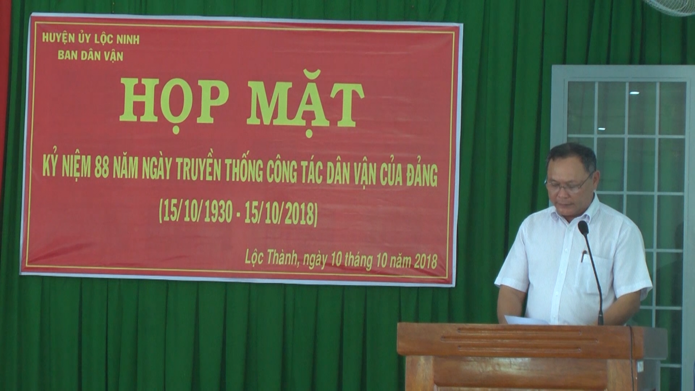 Lộc Ninh Họp mặt truyền thống công tác dân vận của Đảng