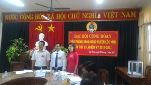 Công đoàn Văn phòng HĐND-UBND huyện Lộc Ninh tổ chức thành công Đại hội lần thứ XV, nhiệm kỳ 2016-2021
